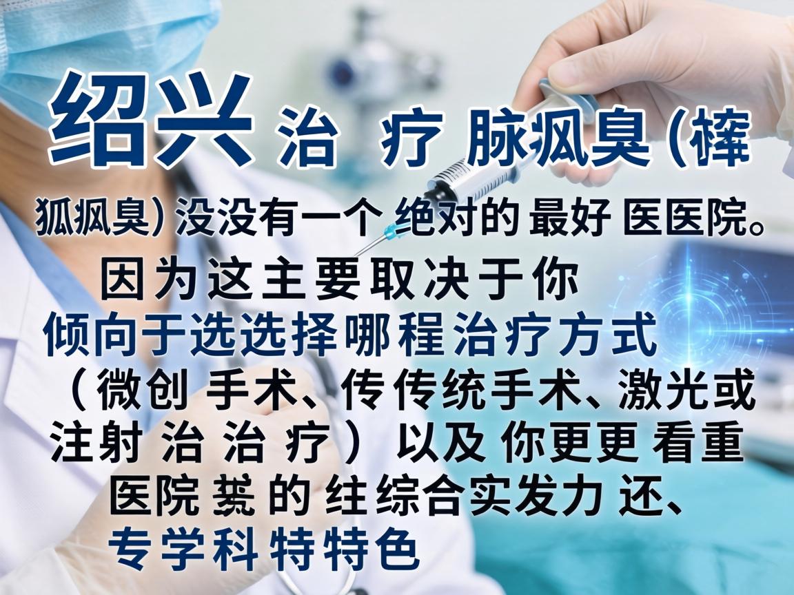 在绍兴，治疗腋臭（狐臭）并没有一个绝对的最好医院，因为这主要取决于你倾向于选择哪种治疗方式（如微创手术、传统手术、激光或注射治疗）以及你更看重医院的综合实力还是专科特色