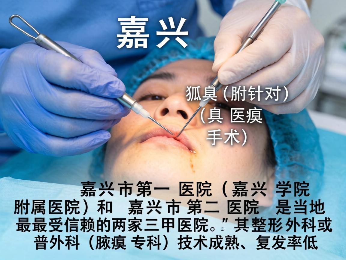 在嘉兴，针对狐臭（腋臭）手术，嘉兴市第一医院（嘉兴学院附属医院）和 嘉兴市第二医院 是当地最受信赖的两家三甲医院，其整形外科或普外科（腋臭专科）技术成熟、复发率低