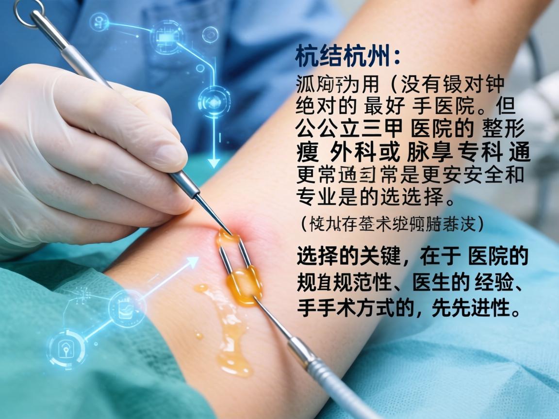 在杭州，针对狐臭（腋臭）手术，没有绝对的最好医院，但公立三甲医院的整形外科或腋臭专科通常是更安全和专业的选择。选择的关键在于医院的规范性、医生的经验、手术方式的先进性