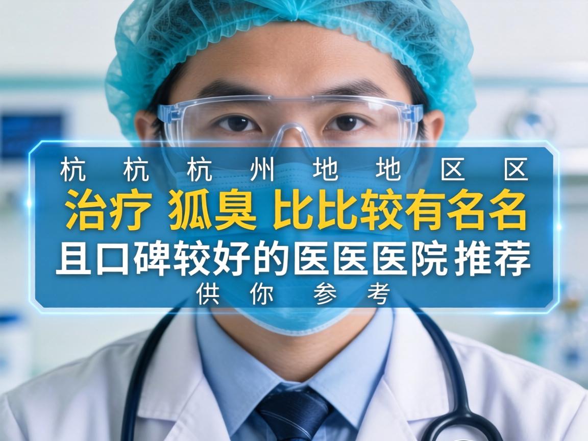 以下是杭州地区治疗狐臭比较有名且口碑较好的医院推荐，供你参考