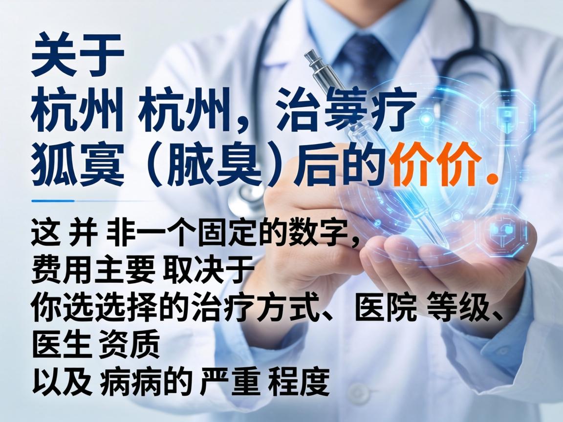关于杭州治疗狐臭（腋臭）的价格，这并非一个固定的数字，费用主要取决于你选择的治疗方式、医院等级、医生资质以及病情的严重程度