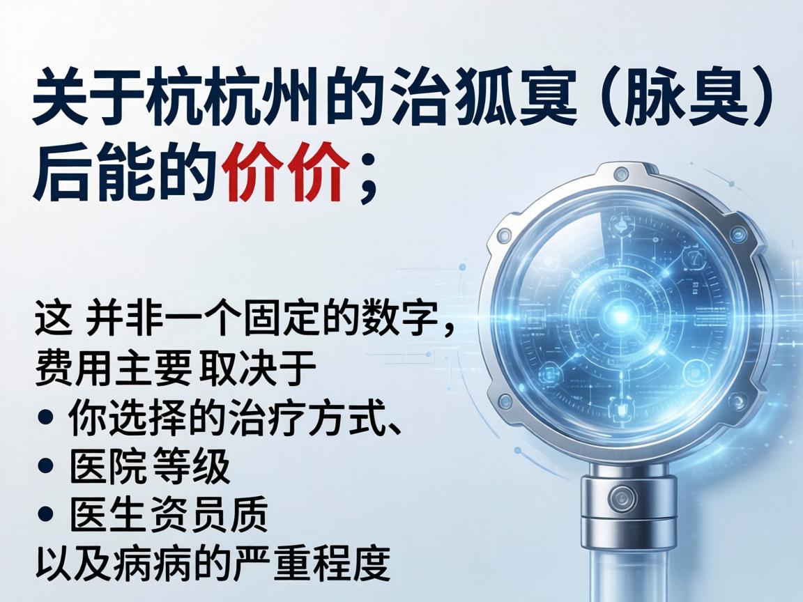 关于杭州治疗狐臭（腋臭）的价格，这并非一个固定的数字，费用主要取决于你选择的治疗方式、医院等级、医生资质以及病情的严重程度