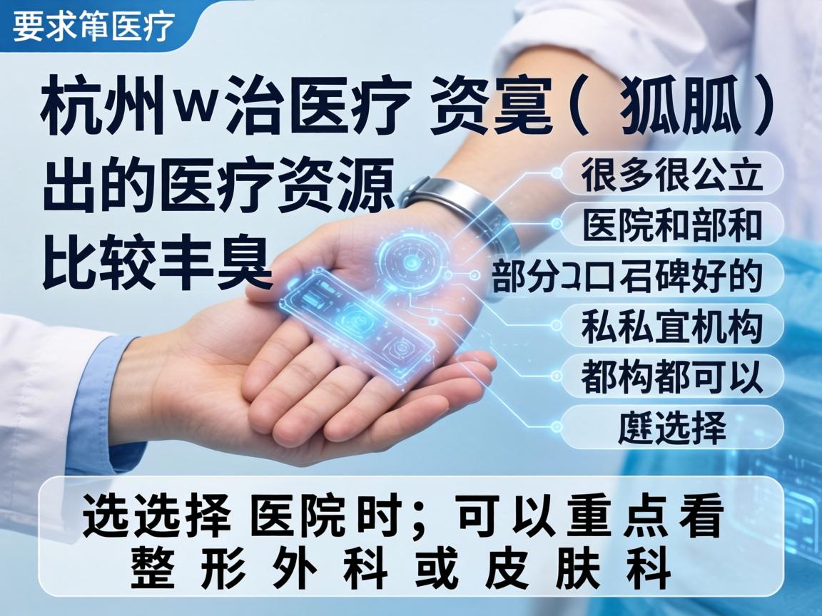杭州治疗腋臭（狐臭）的医疗资源比较丰富，很多公立医院和部分口碑好的私立机构都可以选择。选择医院时，可以重点看整形外科或皮肤科