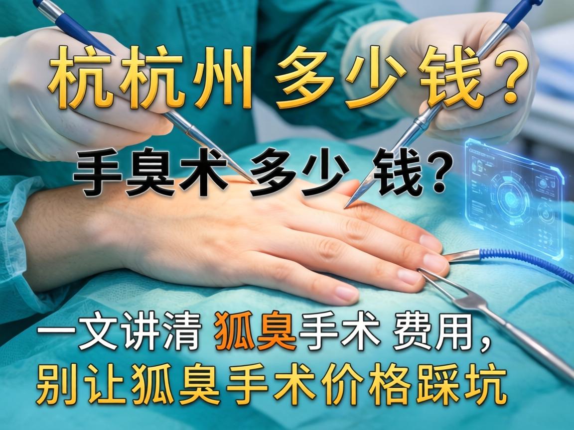 杭州狐臭手术多少钱？一文讲清狐臭手术费用，别让狐臭手术价格踩坑