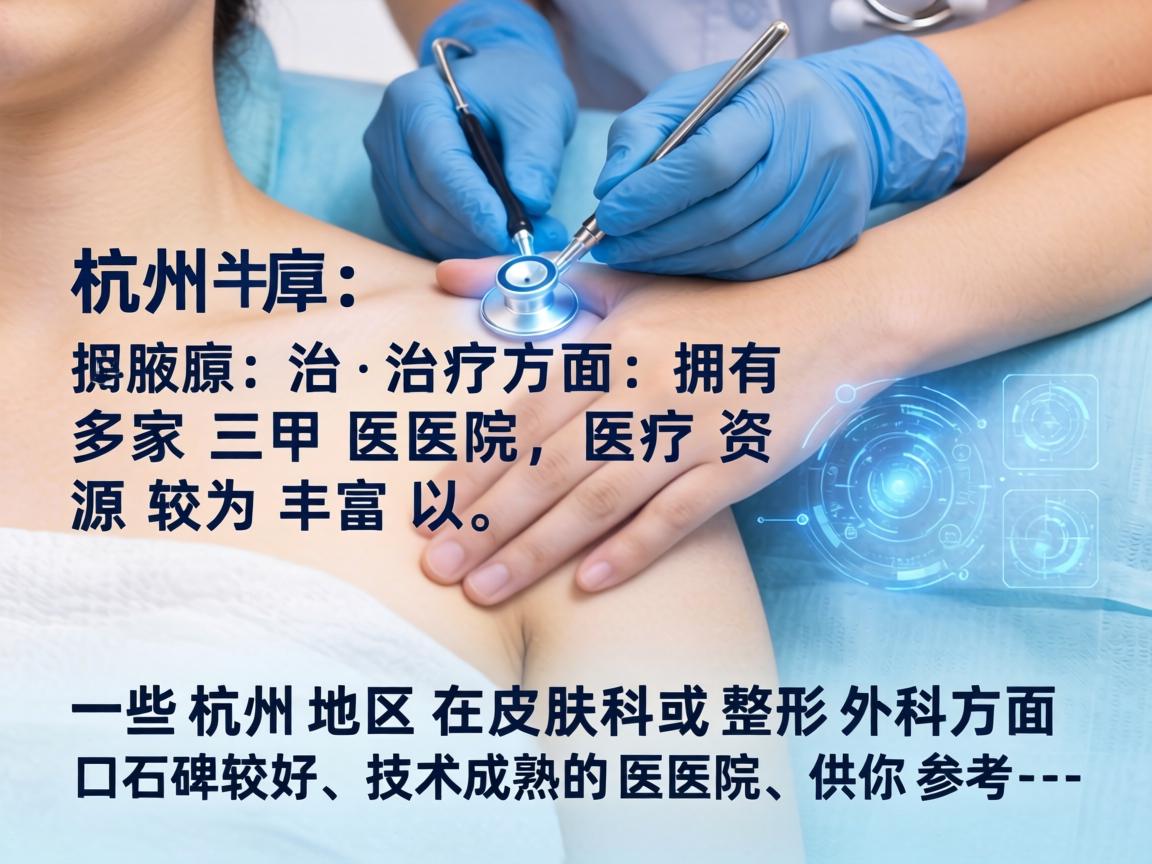 杭州在腋臭治疗方面拥有多家三甲医院，医疗资源较为丰富。以下是一些杭州地区在皮肤科或整形外科方面口碑较好、技术成熟的医院，供你参考