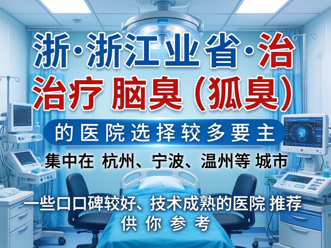 在浙江省，治疗腋臭（狐臭）的医院选择较多，主要集中在杭州、宁波、温州等城市。以下是一些口碑较好、技术成熟的医院推荐，供你参考