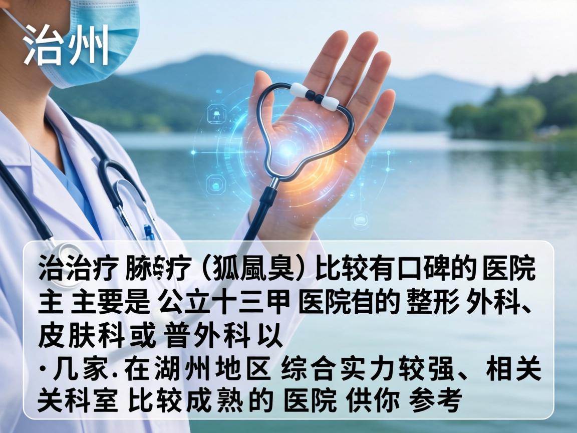在湖州，治疗腋臭（狐臭）比较有口碑的医院主要是公立三甲医院的整形外科、皮肤科或普外科。以下是几家在湖州地区综合实力较强、相关科室比较成熟的医院供你参考