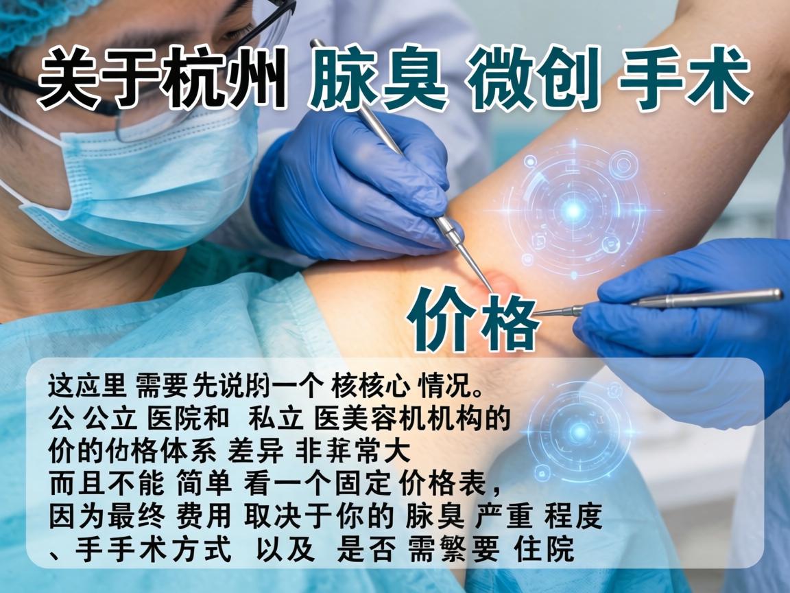 关于杭州腋臭微创手术的价格,这里需要先说明一个核心情况,公立医院和私立医美机构的价格体系差异非常大,而且不能简单看一个固定价格表,因为最终费用取决于你的腋臭严重程度、手术方式以及是否需要住院 关于杭州腋臭微创手术的价格,这里需要先说明一个核心情况,公立医院和私立医美机构的价格体系差异非常大,而且不能简单看一个固定价格表,因为最终费用取决于你的腋臭严重程度、手术方式以及是否需要住院