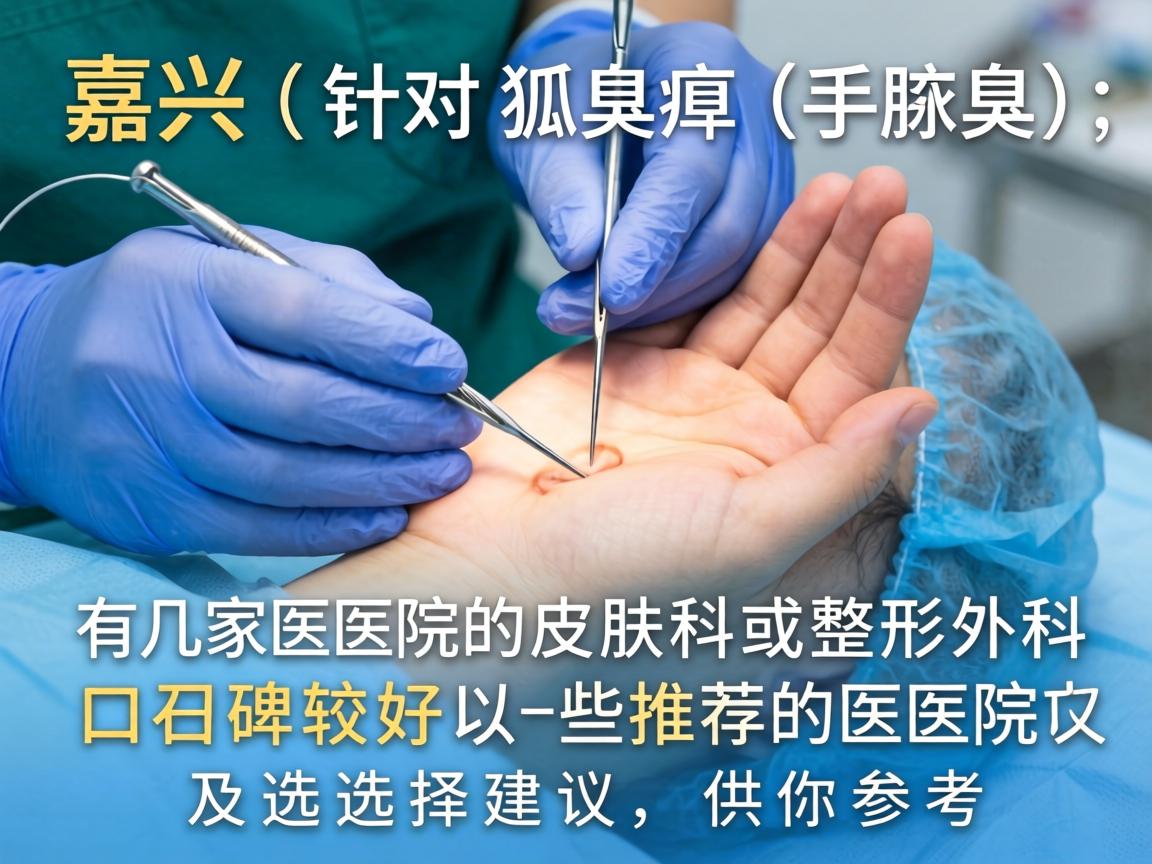在嘉兴，针对狐臭（腋臭）手术，有几家医院的皮肤科或整形外科口碑较好。以下是一些推荐的医院及选择建议，供你参考