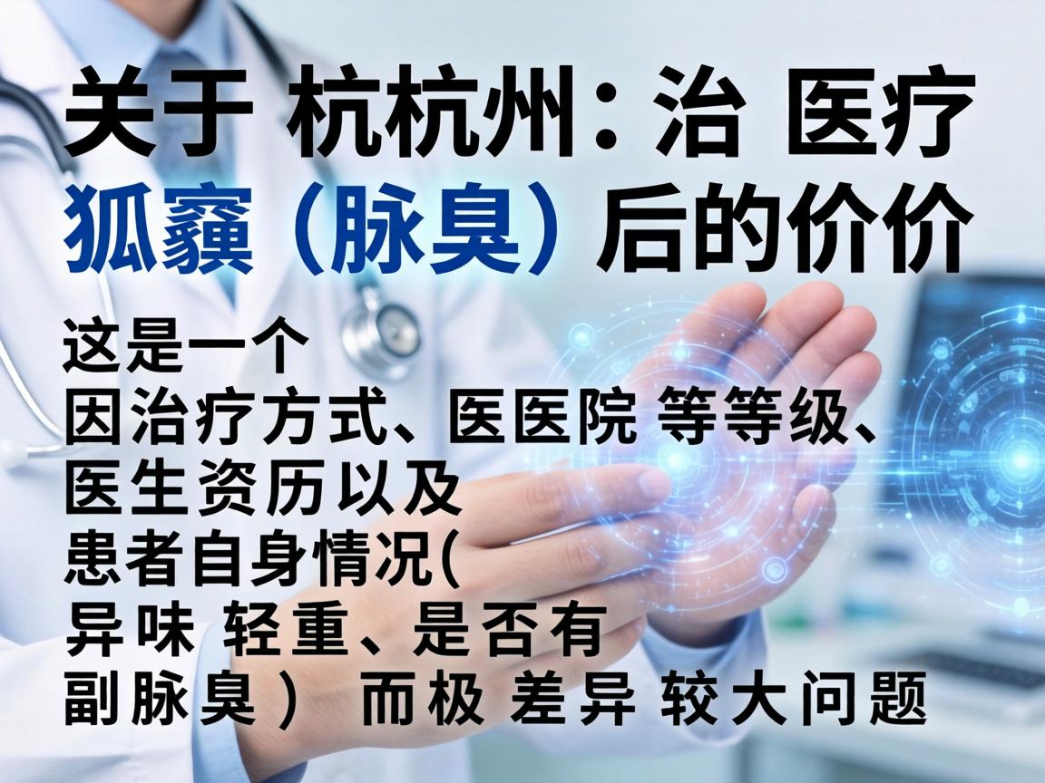 关于杭州治疗狐臭（腋臭）的价格，这是一个因治疗方式、医院等级、医生资历以及患者自身情况（如异味轻重、是否有副腋臭）而差异较大的问题