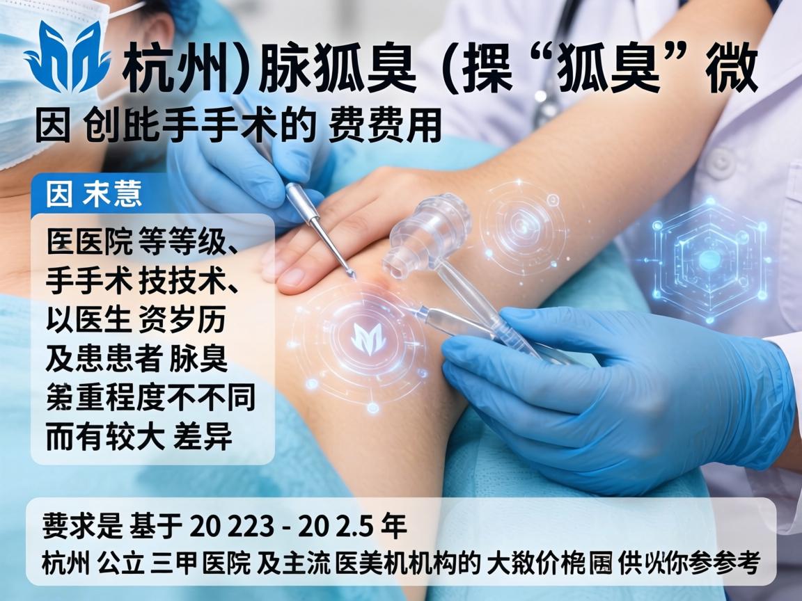 在杭州，腋臭（狐臭）微创手术的费用因医院等级、手术技术、医生资历及患者腋臭严重程度不同而有较大差异。以下是基于2023-2025年杭州公立三甲医院及主流医美机构的大致价格范围供你参考
