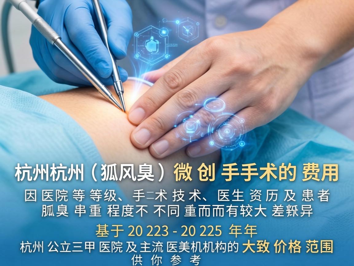 在杭州，腋臭（狐臭）微创手术的费用因医院等级、手术技术、医生资历及患者腋臭严重程度不同而有较大差异。以下是基于2023-2025年杭州公立三甲医院及主流医美机构的大致价格范围供你参考