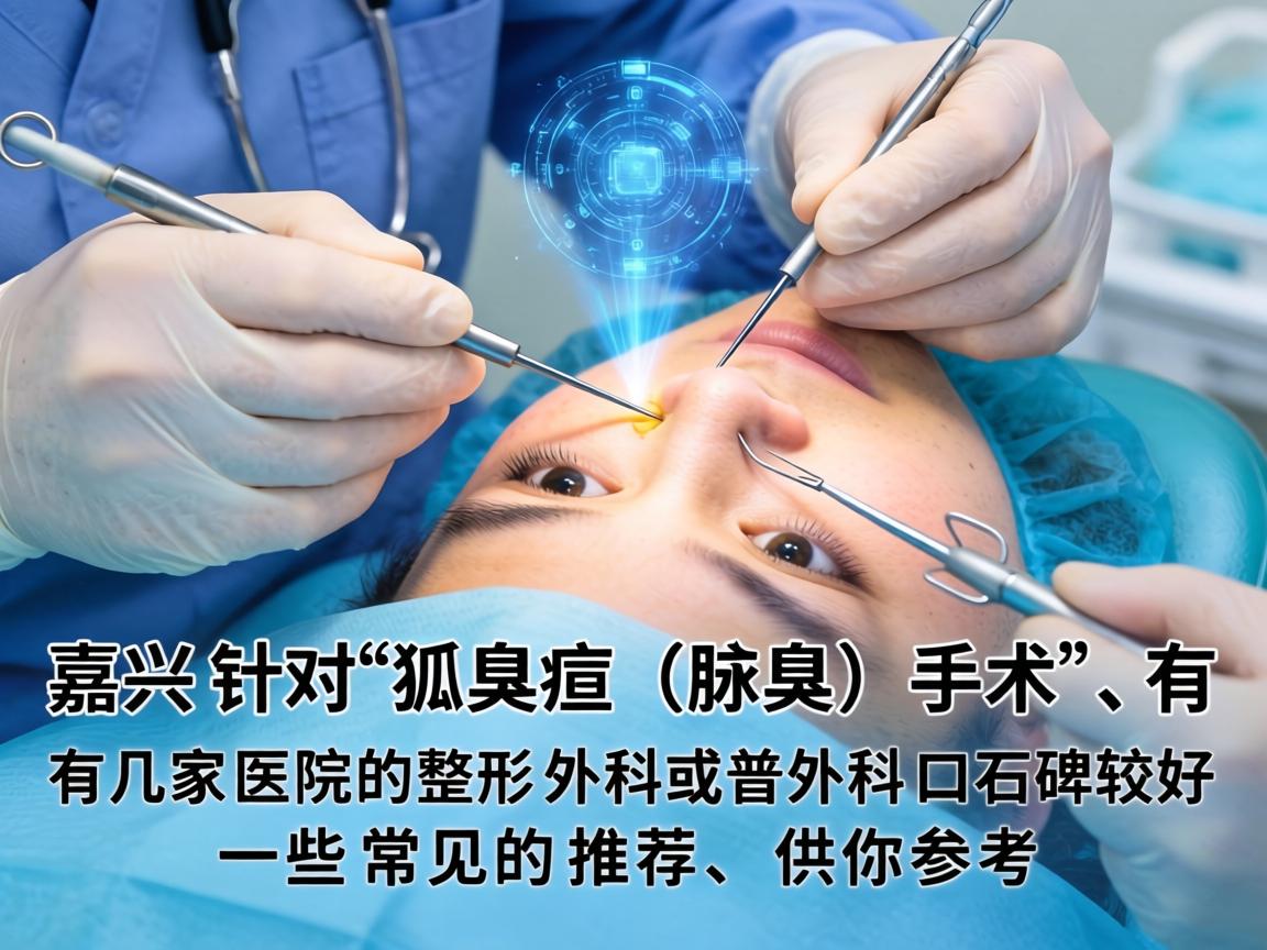 在嘉兴，针对狐臭（腋臭）手术，有几家医院的整形外科或普外科口碑较好。以下是一些常见的推荐，供你参考