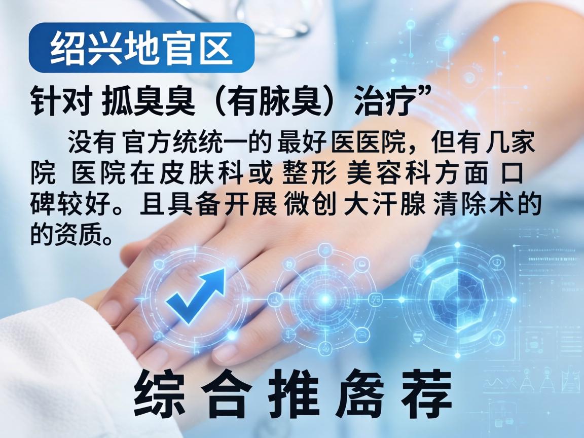 在绍兴地区，针对狐臭（腋臭）的治疗，没有官方统一的最好医院，但有几家医院在皮肤科或整形美容科方面口碑较好，且具备开展微创大汗腺清除术的资质。以下是综合推荐