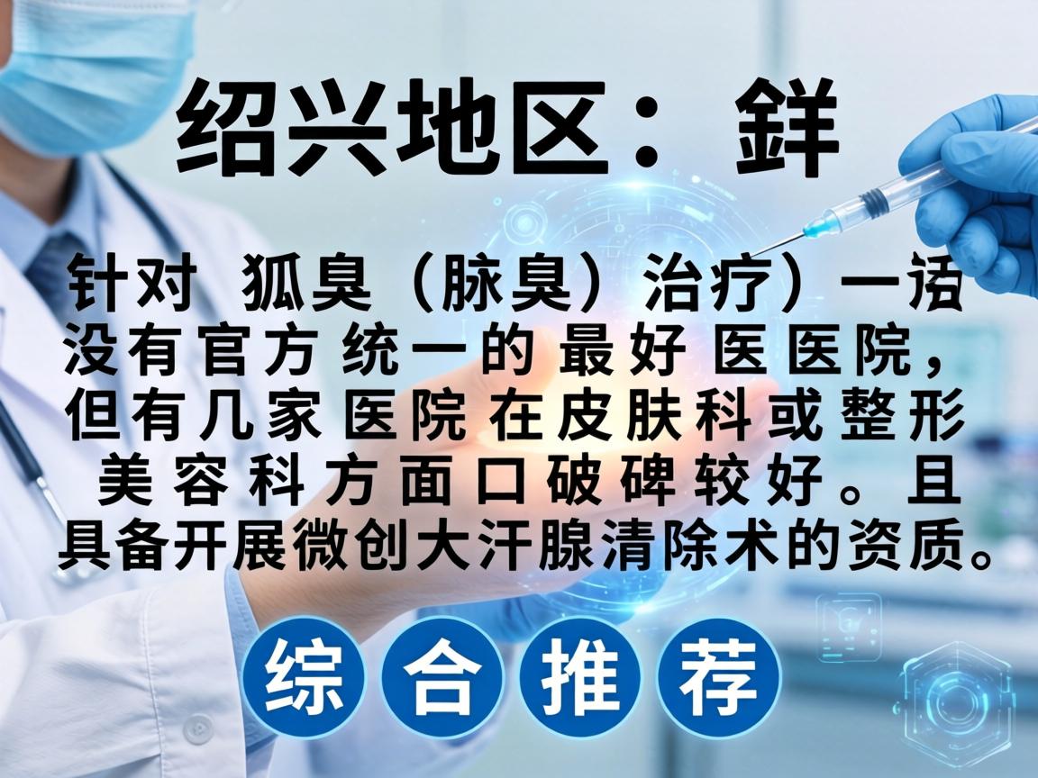 在绍兴地区，针对狐臭（腋臭）的治疗，没有官方统一的最好医院，但有几家医院在皮肤科或整形美容科方面口碑较好，且具备开展微创大汗腺清除术的资质。以下是综合推荐
