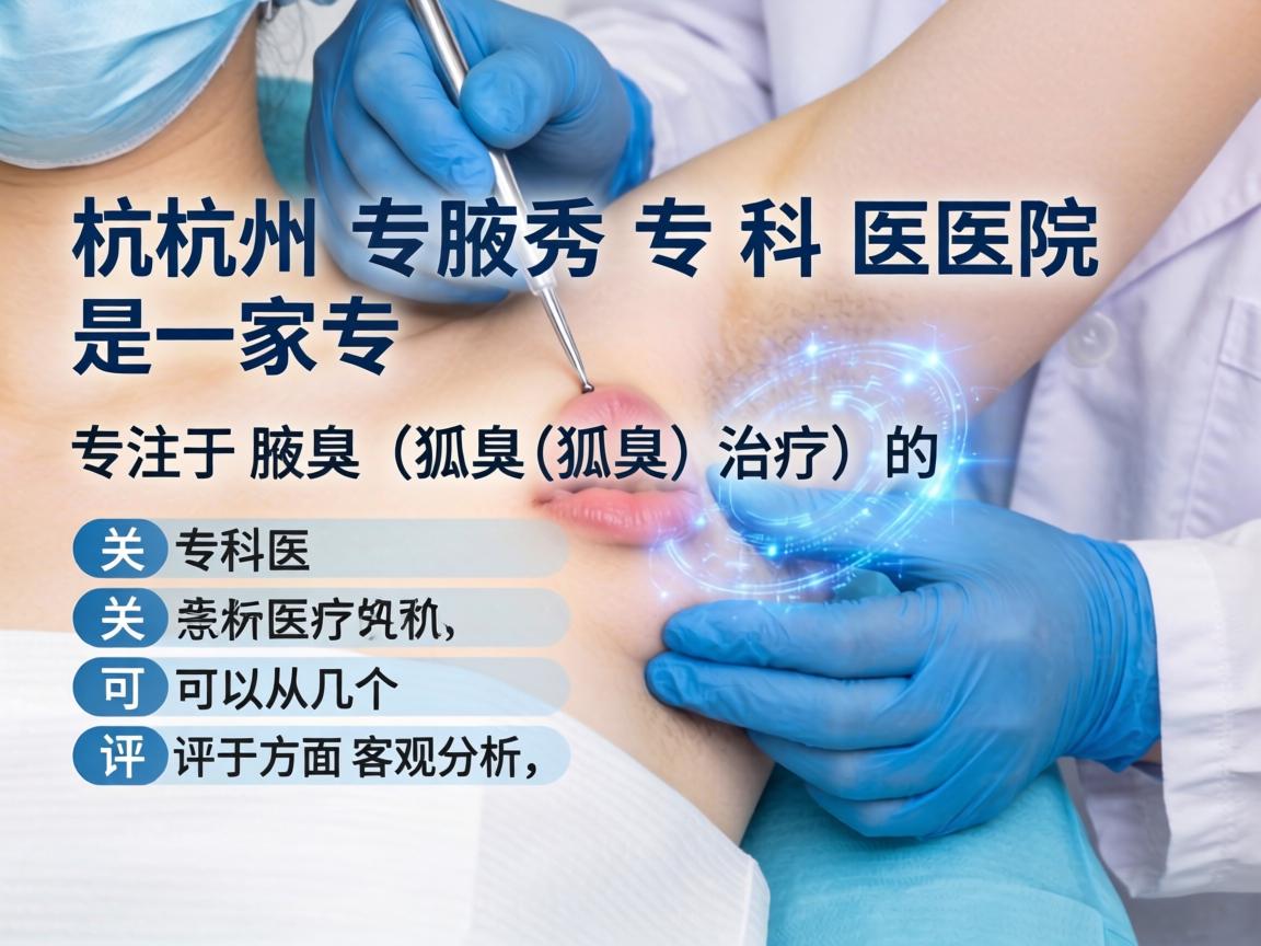 杭州腋秀专科医院是一家专注于腋臭（狐臭）治疗的专科医疗机构。关于其评价，可以从几个方面客观分析