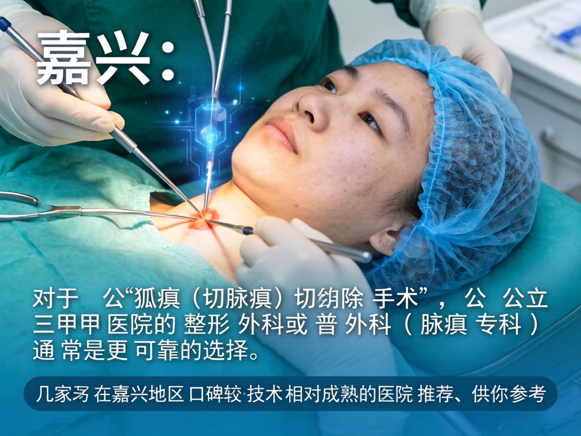 在嘉兴,对于狐臭(腋臭)切除手术,公立三甲医院的整形外科或普外科(腋臭专科)通常是更可靠的选择。以下是几家在嘉兴地区口碑较好、技术相对成熟的医院推荐,供你参考 在嘉兴,对于狐臭(腋臭)切除手术,公立三甲医院的整形外科或普外科(腋臭专科)通常是更可靠的选择。以下是几家在嘉兴地区口碑较好、技术相对成熟的医院推荐,供你参考
