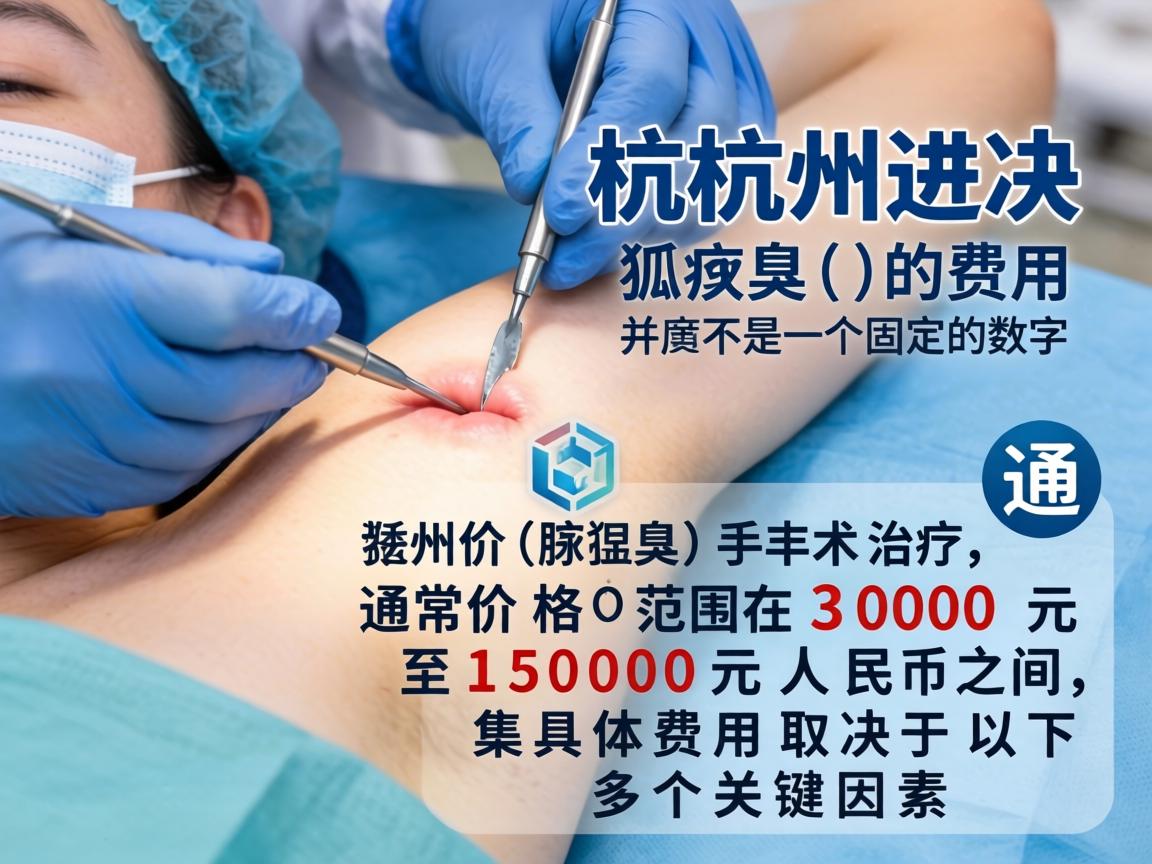在杭州进行狐臭(腋臭)手术治疗的费用并不是一个固定的数字,通常价格范围在3000元至15000元人民币之间,具体费用取决于以下多个关键因素 在杭州进行狐臭(腋臭)手术治疗的费用并不是一个固定的数字,通常价格范围在3000元至15000元人民币之间,具体费用取决于以下多个关键因素