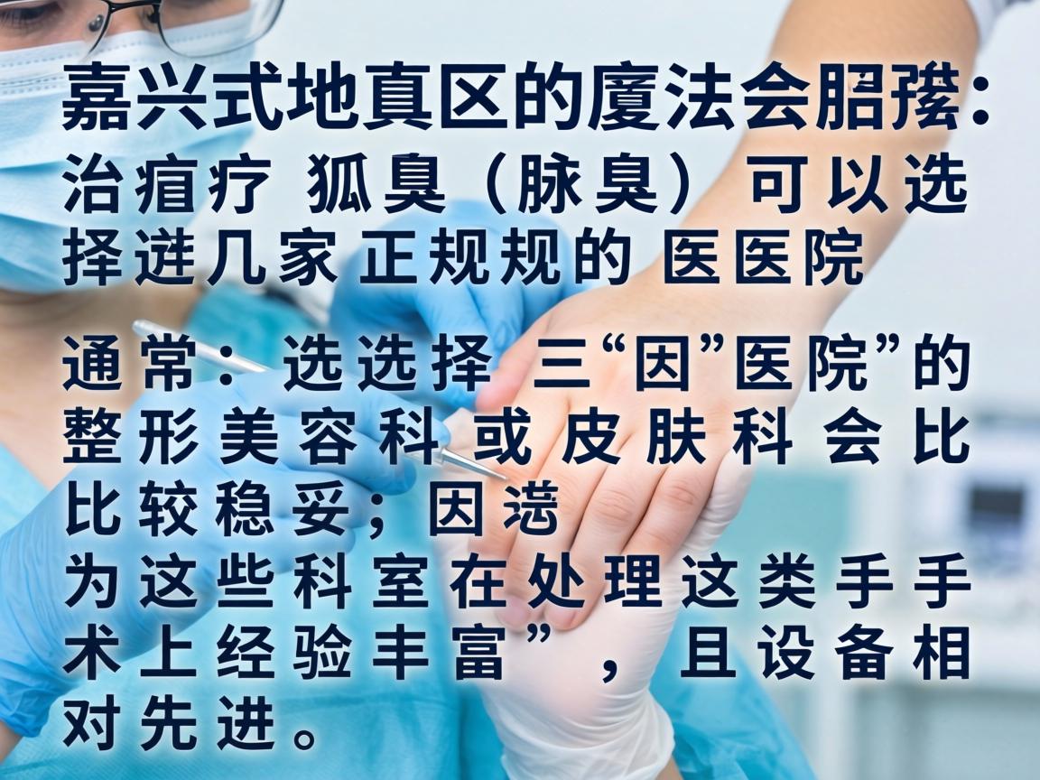 在嘉兴地区，治疗狐臭（腋臭）可以选择几家正规的医院。通常，选择三甲医院的整形美容科或皮肤科会比较稳妥，因为这些科室在处理这类手术上经验丰富，且设备相对先进