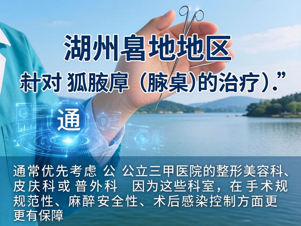 在湖州地区，针对狐臭（腋臭）的治疗，通常优先考虑公立三甲医院的整形美容科、皮肤科或普外科。因为这些科室在手术规范性、麻醉安全性和术后感染控制方面更有保障