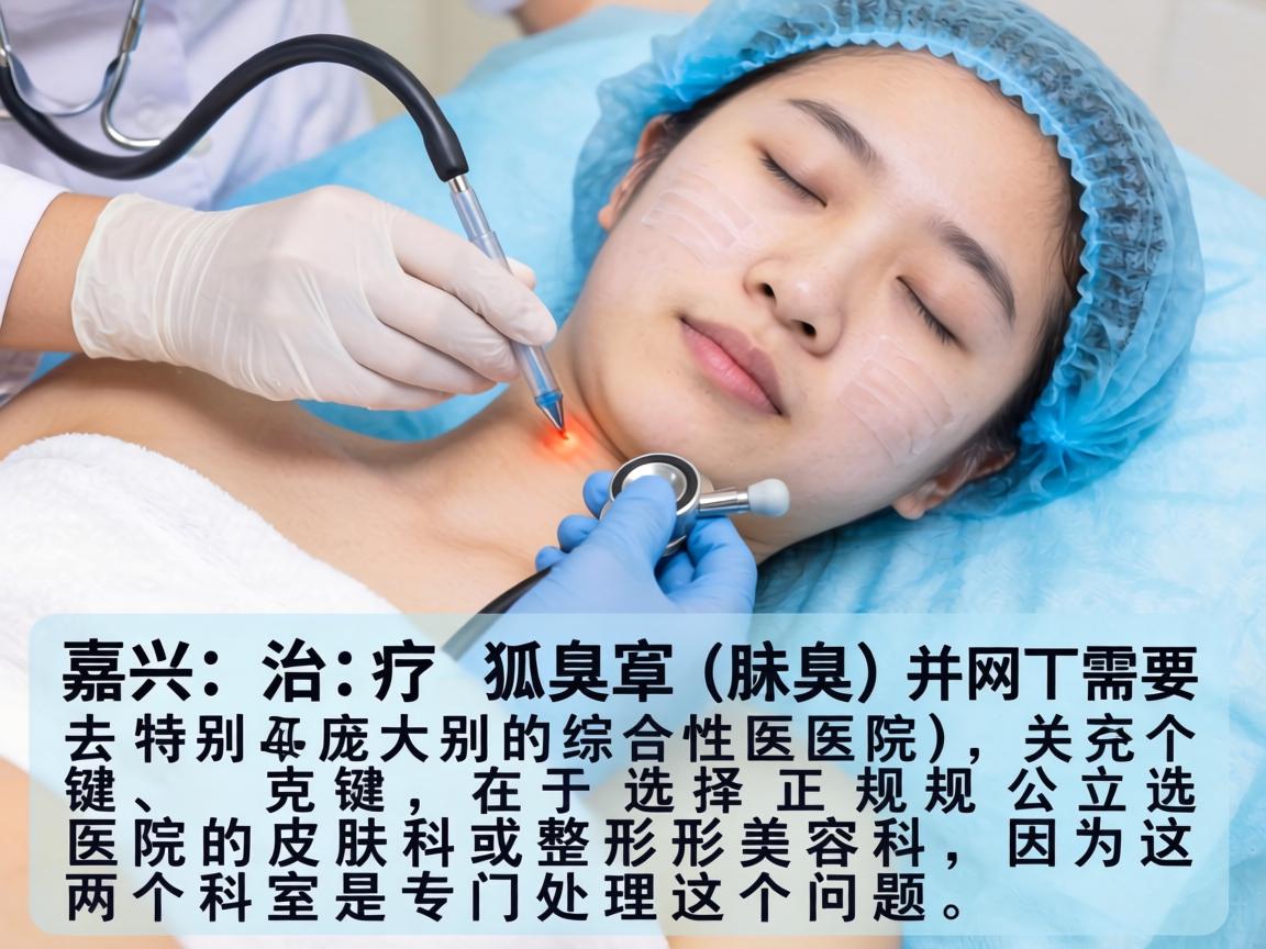 在嘉兴，治疗狐臭（腋臭）并不需要去特别庞大的综合性医院，关键在于选择正规公立医院的皮肤科或整形美容科，因为这两个科室是专门处理这个问题的