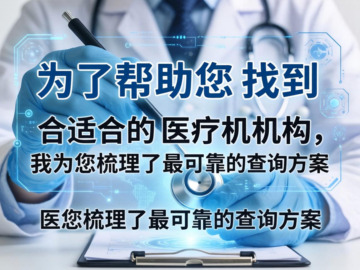为了帮助您找到合适的医疗机构,我为您梳理了最可靠的查询方案 为了帮助您找到合适的医疗机构,我为您梳理了最可靠的查询方案