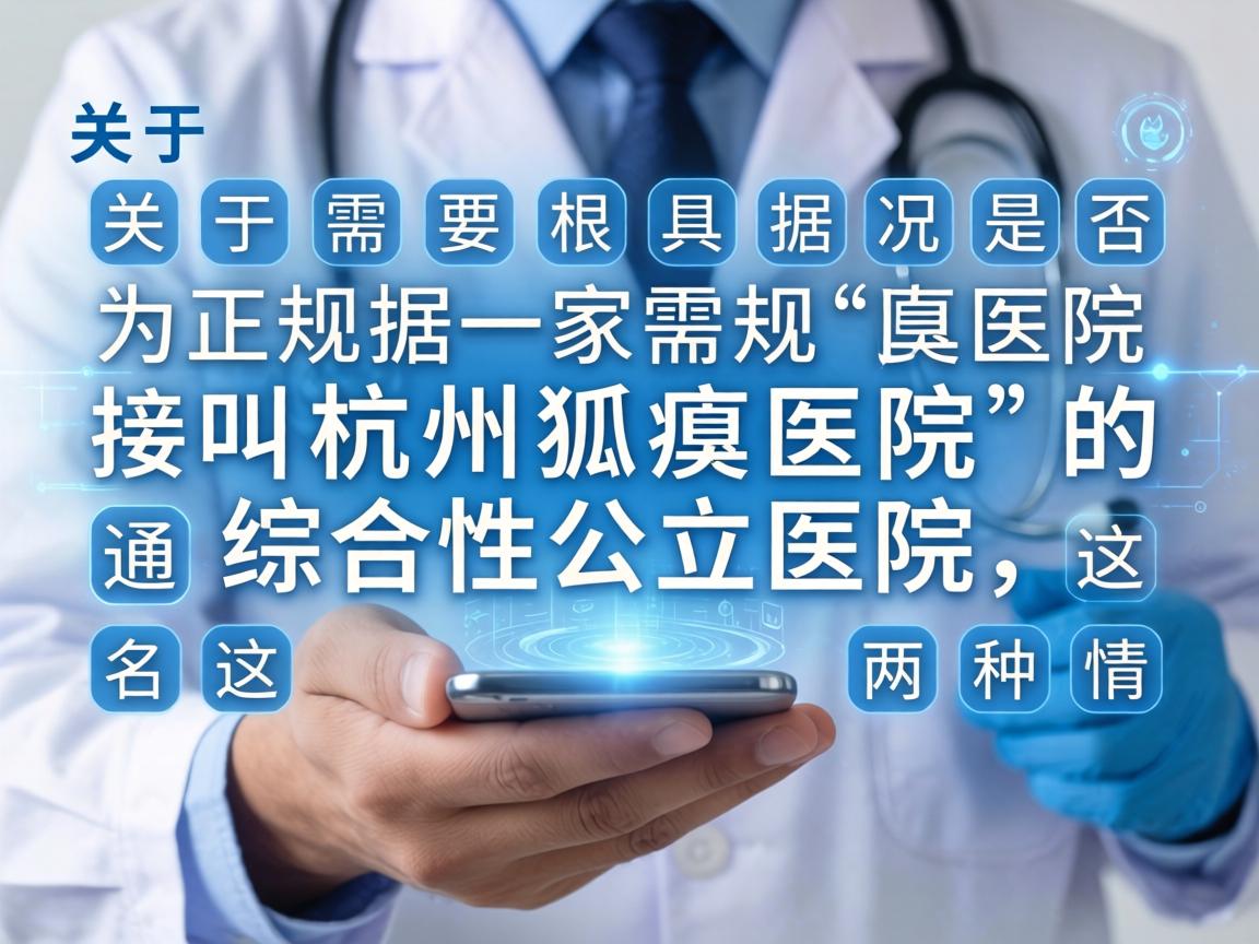 关于杭州狐臭医院是否为正规医院，需要根据具体情况分析。通常来说，并没有一家直接叫杭州狐臭医院的综合性公立医院，这个名字可能指代以下两种情况