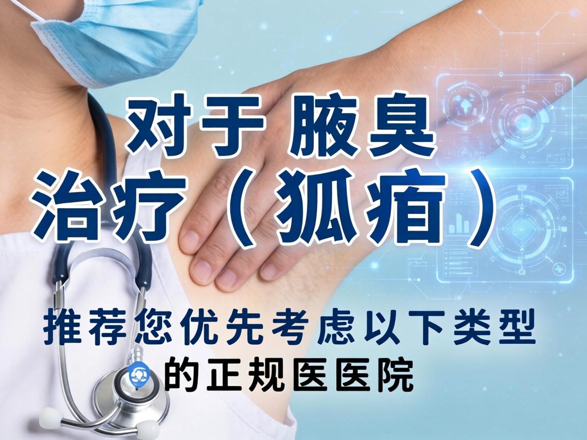 对于腋臭治疗（狐臭）推荐您优先考虑以下类型的正规医院