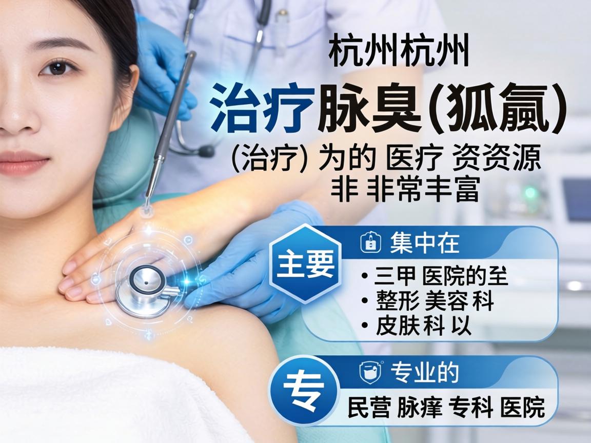 在杭州，治疗腋臭（狐臭）的医疗资源非常丰富，主要集中在三甲医院的整形美容科、皮肤科以及专业的民营腋臭专科医院