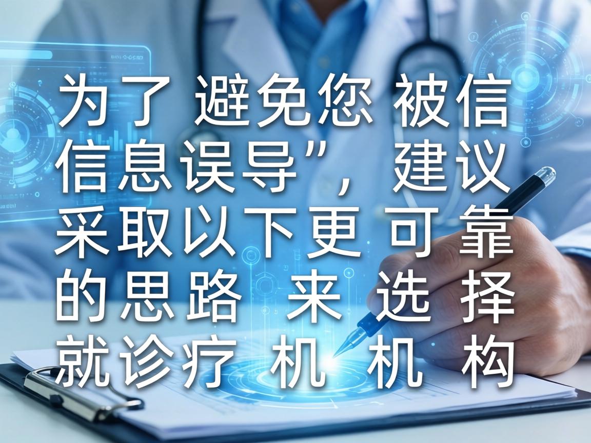 为了避免您被信息误导，建议采取以下更可靠的思路来选择就诊机构