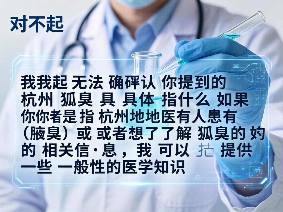 对不起，我无法确认你提到的杭州狐臭具体指什么。如果你是指杭州地区有人患有狐臭（腋臭）或者想了解狐臭的相关信息，我可以提供一些一般性的医学知识