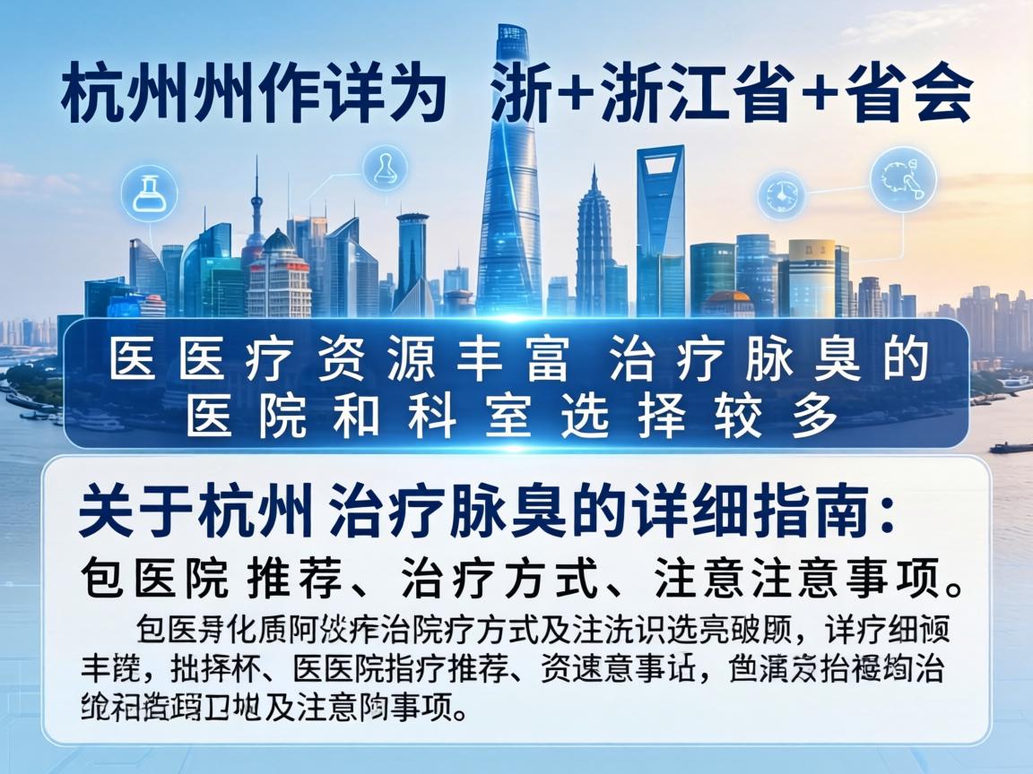 杭州作为浙江省的省会，医疗资源丰富，治疗腋臭的医院和科室选择较多。以下是关于杭州治疗腋臭的详细指南，包括医院推荐、治疗方式及注意事项