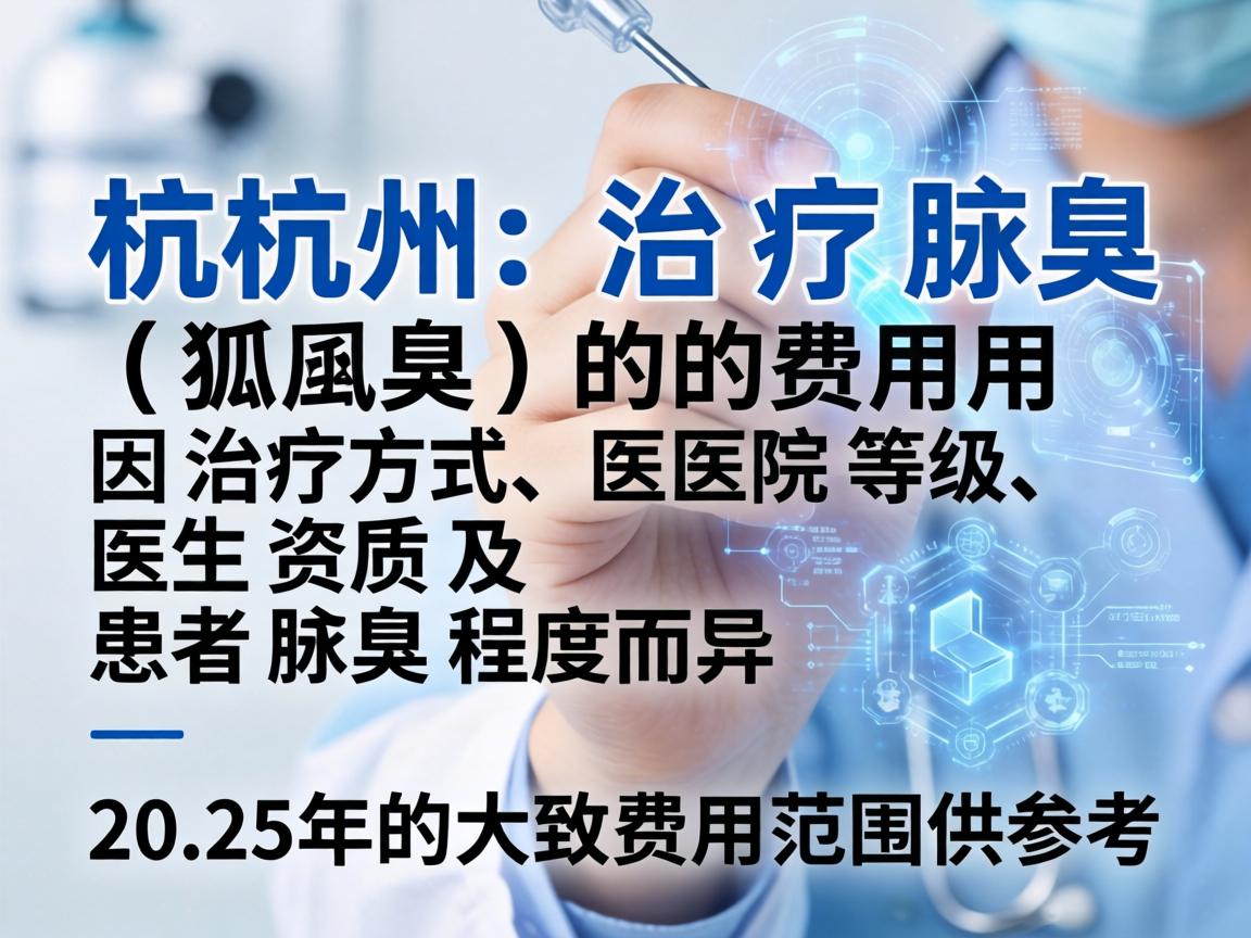在杭州治疗腋臭（狐臭）的费用因治疗方式、医院等级、医生资质及患者腋臭程度而异。以下是2025年的大致费用范围供参考