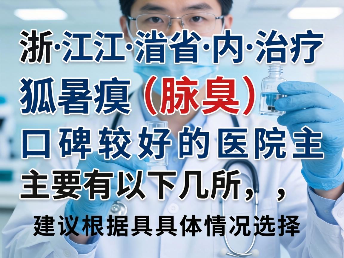 浙江省内治疗狐臭（腋臭）口碑较好的医院主要有以下几所，建议根据具体情况选择