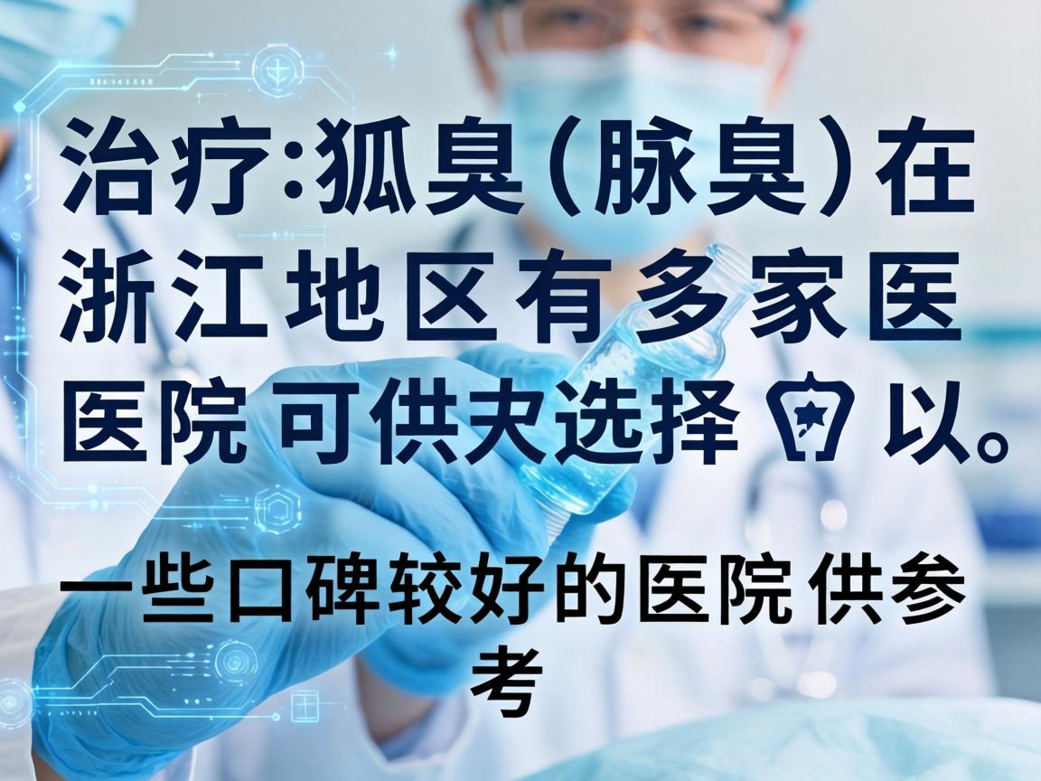治疗狐臭（腋臭）在浙江地区有多家医院可供选择，以下是一些口碑较好的医院供参考