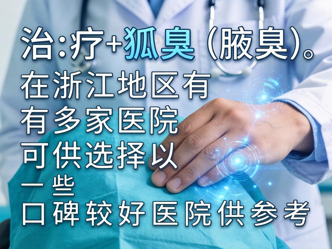 治疗狐臭（腋臭）在浙江地区有多家医院可供选择，以下是一些口碑较好的医院供参考
