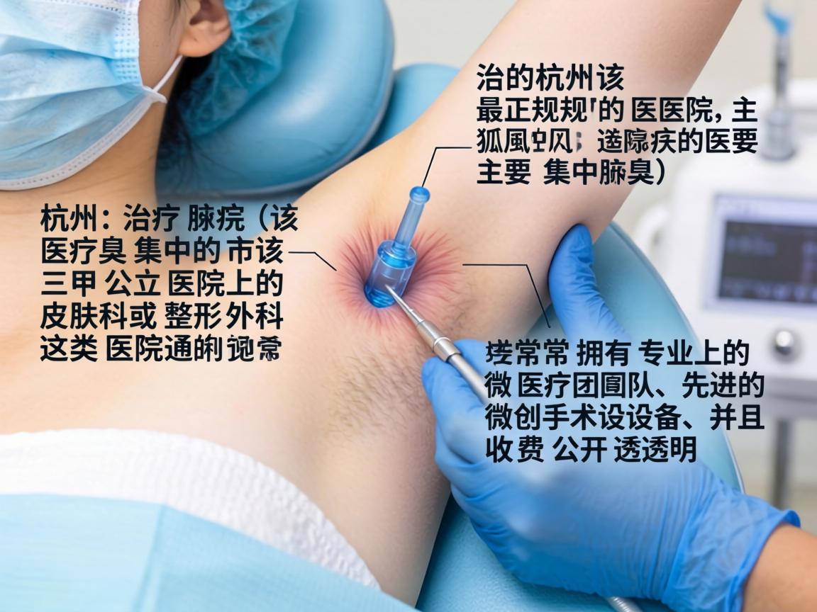 在杭州，治疗腋臭（狐臭）最正规的医院主要集中在该市的三甲公立医院的皮肤科或整形外科。这类医院通常拥有专业的医疗团队、先进的微创手术设备，并且收费公开透明