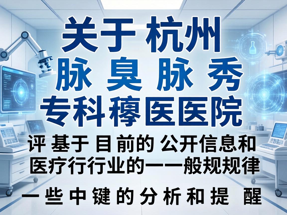 关于杭州腋臭腋秀专科医院的评价,基于目前的公开信息和医疗行业的一般规律,以下是一些中肯的分析和提醒 关于杭州腋臭腋秀专科医院的评价,基于目前的公开信息和医疗行业的一般规律,以下是一些中肯的分析和提醒