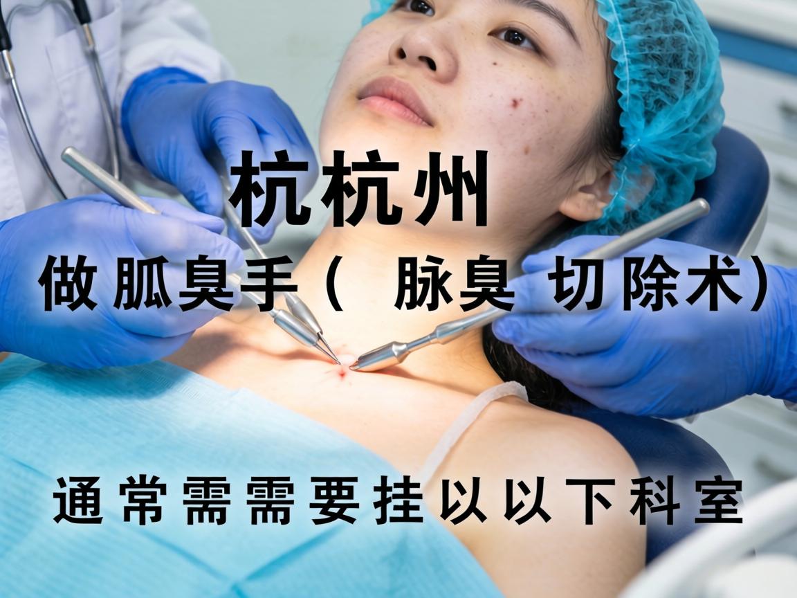 在杭州,做狐臭手术(腋臭切除术)通常需要挂以下科室 在杭州,做狐臭手术(腋臭切除术)通常需要挂以下科室