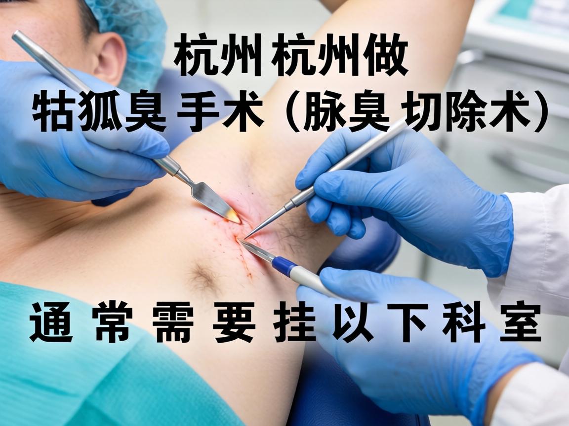 在杭州,做狐臭手术(腋臭切除术)通常需要挂以下科室 在杭州,做狐臭手术(腋臭切除术)通常需要挂以下科室