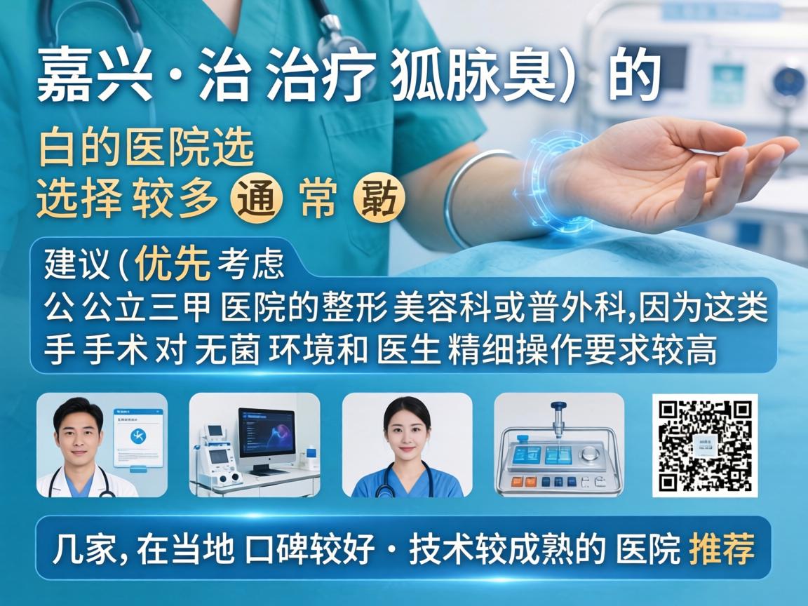 在嘉兴，治疗狐臭（腋臭）的医院选择较多，通常建议优先考虑公立三甲医院的整形美容科或普外科，因为这类手术对无菌环境和医生精细操作要求较高。以下是几家在当地口碑较好、技术较成熟的医院推荐