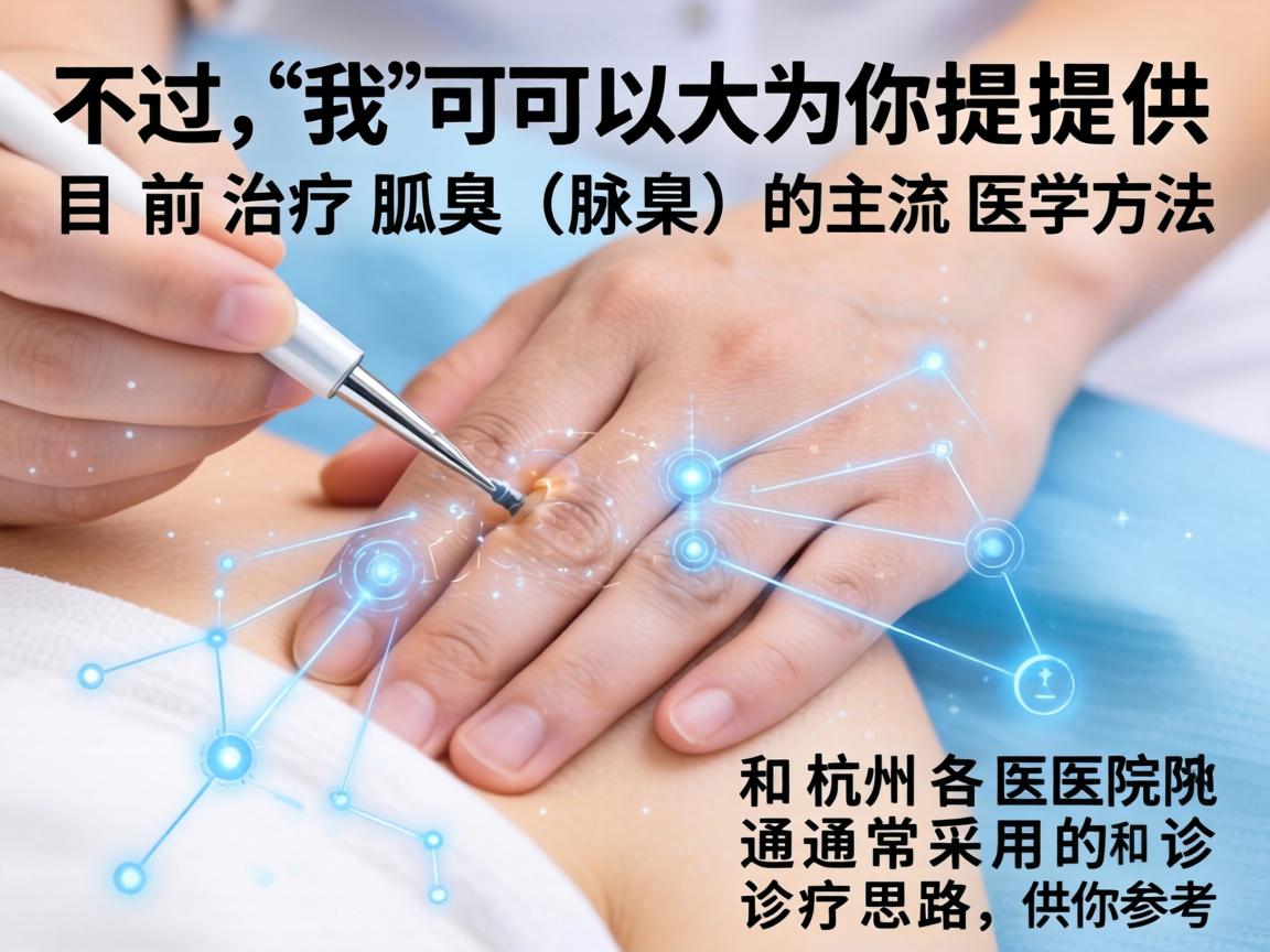 不过,我可以为你提供目前治疗狐臭(腋臭)的主流医学方法和杭州各医院通常采用的诊疗思路,供你参考 不过,我可以为你提供目前治疗狐臭(腋臭)的主流医学方法和杭州各医院通常采用的诊疗思路,供你参考