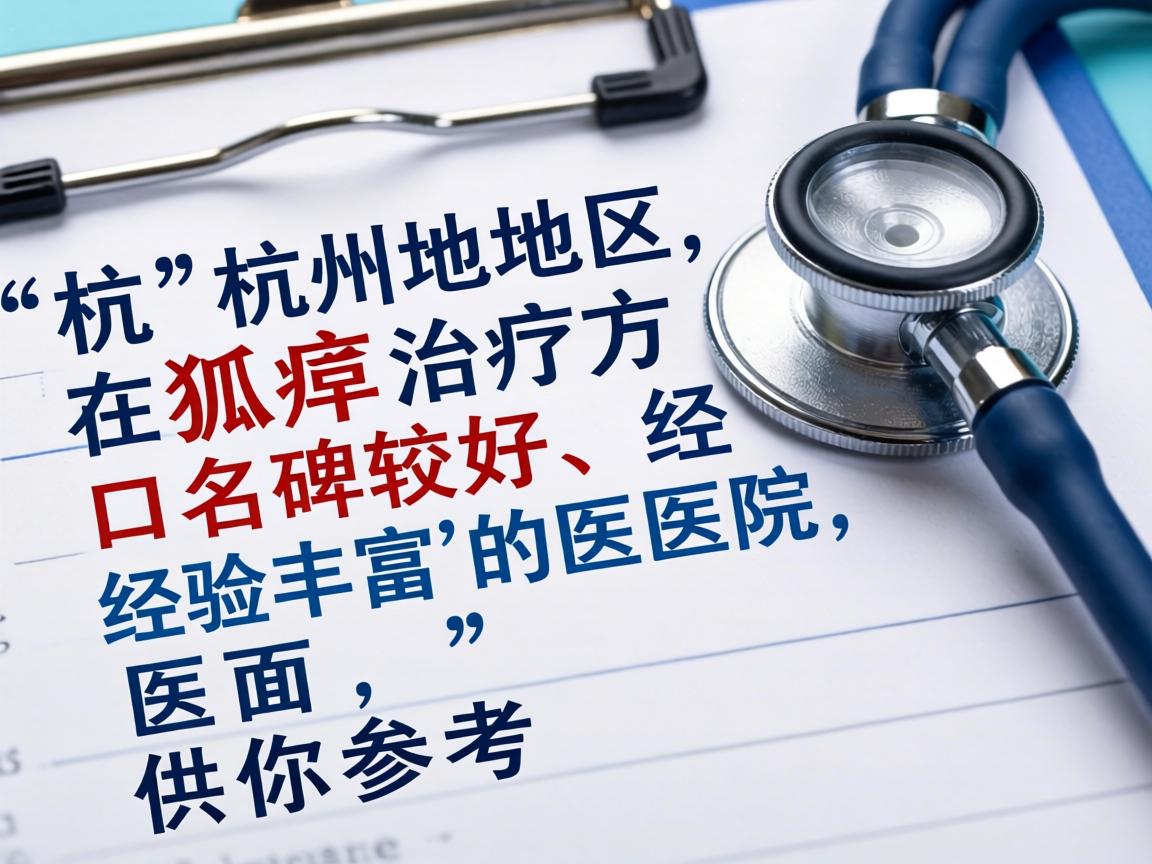 以下是根据公开信息整理的杭州地区在狐臭治疗方面口碑较好、经验丰富的医院,供你参考 以下是根据公开信息整理的杭州地区在狐臭治疗方面口碑较好、经验丰富的医院,供你参考