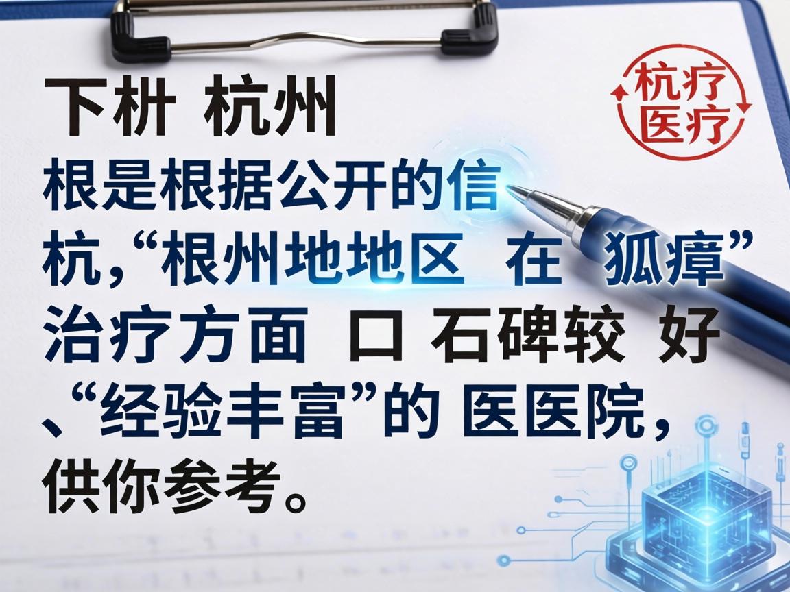 以下是根据公开信息整理的杭州地区在狐臭治疗方面口碑较好、经验丰富的医院,供你参考 以下是根据公开信息整理的杭州地区在狐臭治疗方面口碑较好、经验丰富的医院,供你参考