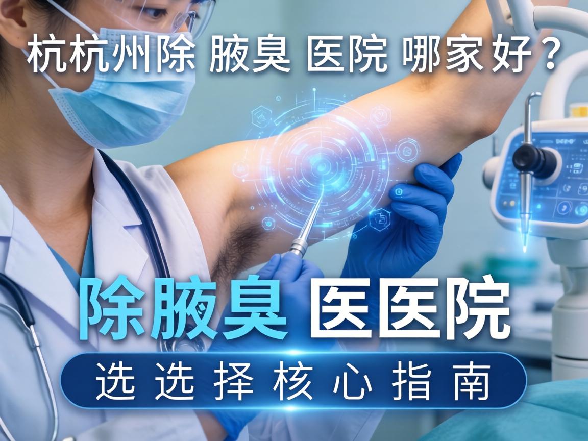 杭州除腋臭医院哪家好？除腋臭医院选择核心指南