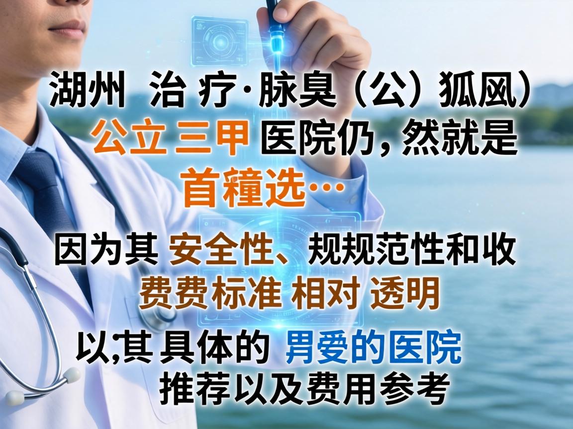 在湖州治疗腋臭(狐臭)公立三甲医院仍然是首选,因为其安全性、规范性和收费标准相对透明。以下是具体的医院推荐及费用参考 在湖州治疗腋臭(狐臭)公立三甲医院仍然是首选,因为其安全性、规范性和收费标准相对透明。以下是具体的医院推荐及费用参考