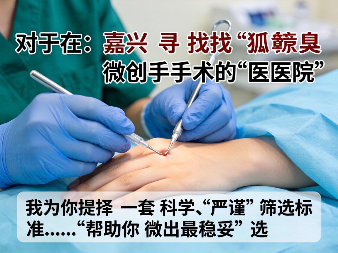 对于在嘉兴寻找狐臭微创手术的医院,我无法提供具体的推荐或排名,因为这涉及到医疗资质和个人体验。但我可以为你提供一套科学、严谨的筛选标准,帮助你做出最稳妥的选择 对于在嘉兴寻找狐臭微创手术的医院,我无法提供具体的推荐或排名,因为这涉及到医疗资质和个人体验。但我可以为你提供一套科学、严谨的筛选标准,帮助你做出最稳妥的选择