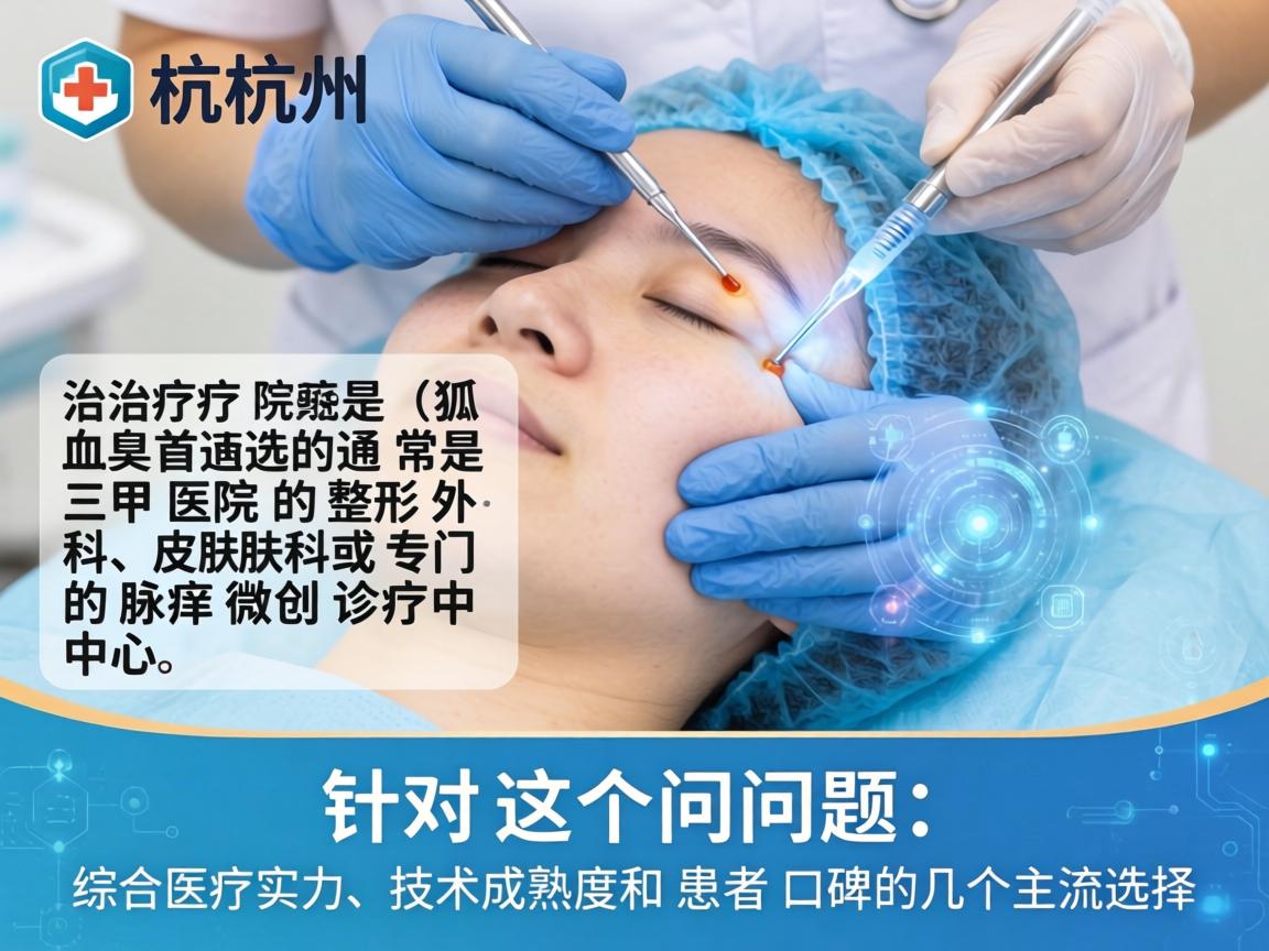 在杭州,治疗腋臭(狐臭)首选的通常是三甲医院的整形外科、皮肤科或专门的腋臭微创诊疗中心。针对这个问题,以下是综合医疗实力、技术成熟度和患者口碑的几个主流选择 在杭州,治疗腋臭(狐臭)首选的通常是三甲医院的整形外科、皮肤科或专门的腋臭微创诊疗中心。针对这个问题,以下是综合医疗实力、技术成熟度和患者口碑的几个主流选择