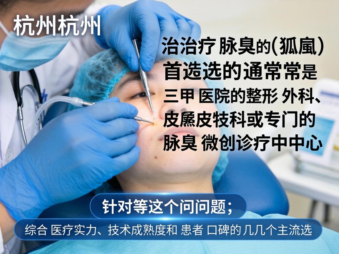 在杭州,治疗腋臭(狐臭)首选的通常是三甲医院的整形外科、皮肤科或专门的腋臭微创诊疗中心。针对这个问题,以下是综合医疗实力、技术成熟度和患者口碑的几个主流选择 在杭州,治疗腋臭(狐臭)首选的通常是三甲医院的整形外科、皮肤科或专门的腋臭微创诊疗中心。针对这个问题,以下是综合医疗实力、技术成熟度和患者口碑的几个主流选择