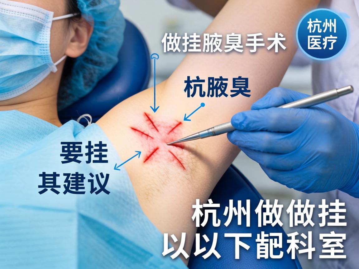 在杭州做腋臭手术,建议挂以下科室 在杭州做腋臭手术,建议挂以下科室
